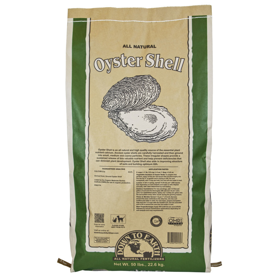 Down To Earth Oyster Shell All Natural OMRI 50lb