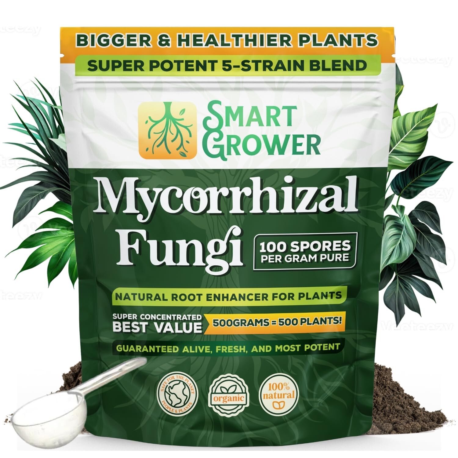Mycorrhizal Fungi Organic Root Enhancer for Plants, Super Potent 100 Spores P…
