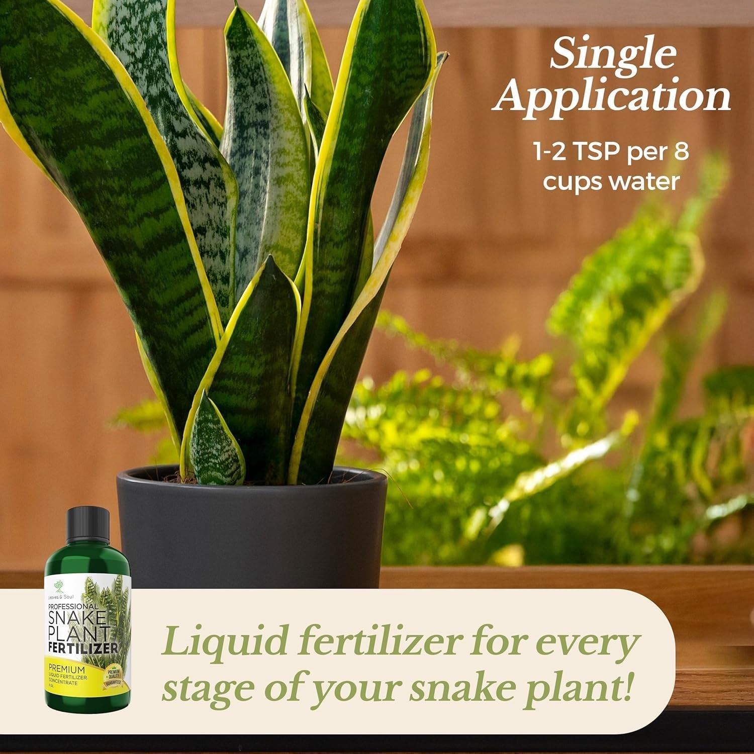 3-1-2 Liquid Fertilizer for Snake Plants – 8 oz for Flourishing Greenery