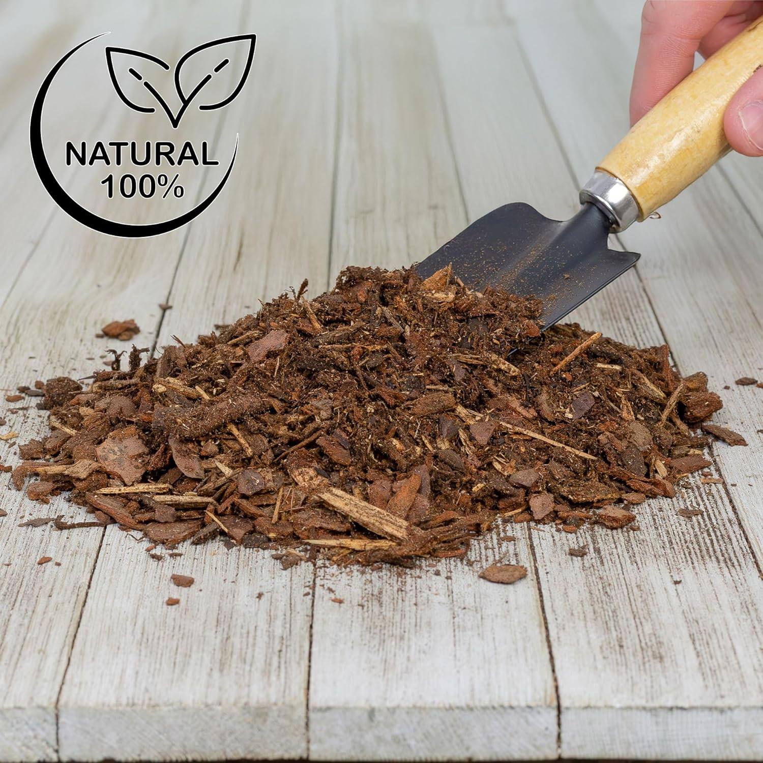 100% Natural Pine Bark Mulch Nuggets (12 Quarts) Small Chips for Indoor/Outdoor
