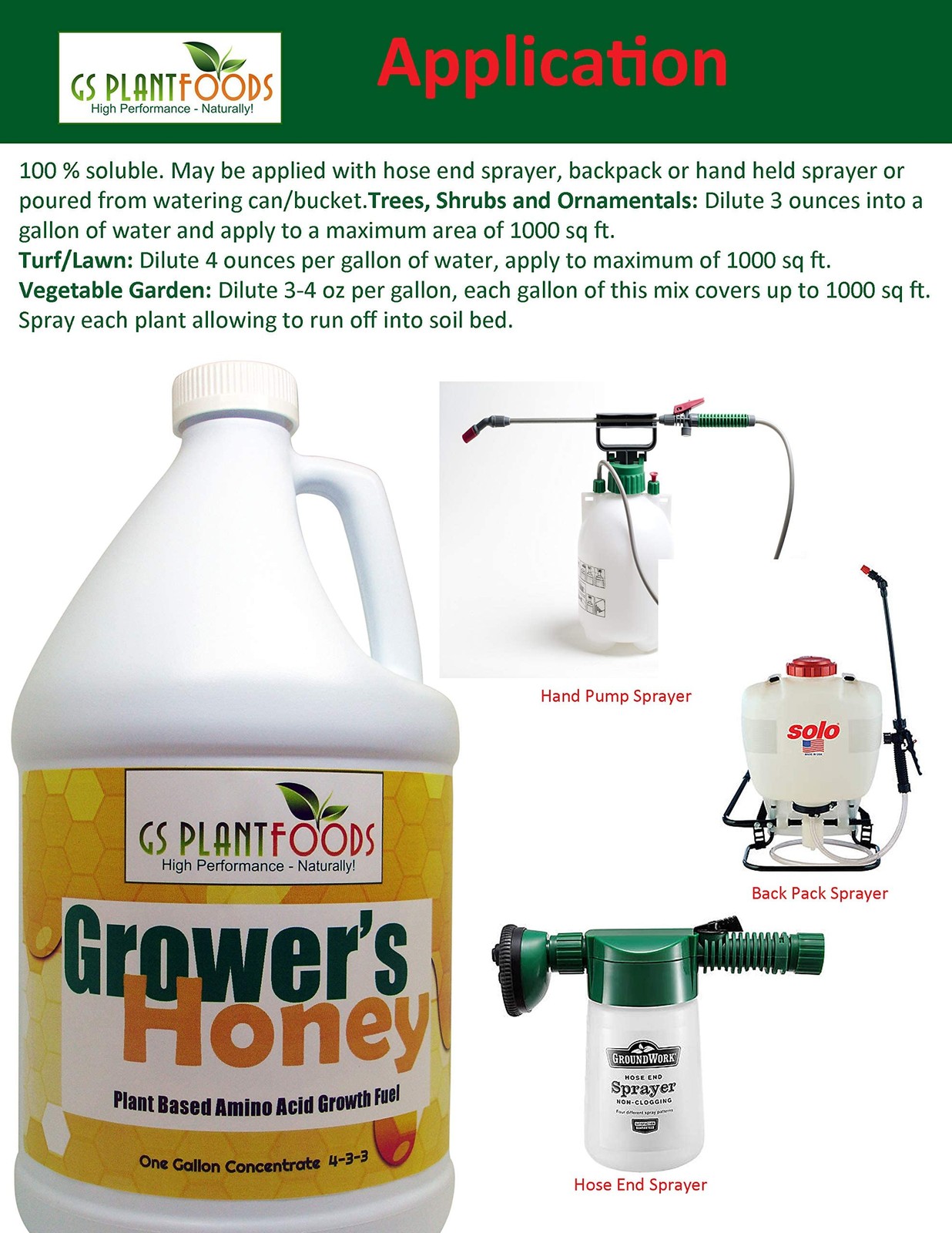 Grower’s Honey Plant Based Liquid Fertilizer – Organic Plant Food for Huge Ve…