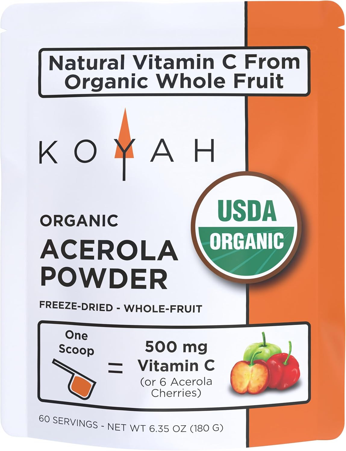 – Organic Acerola Powder: Freeze-Dried, 100% Pure, 500 Mg Natural Vitamin C p…