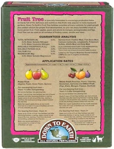 Down To Earth All Natural Fertilizers Organic Fruit Tree – Plant Food for App…