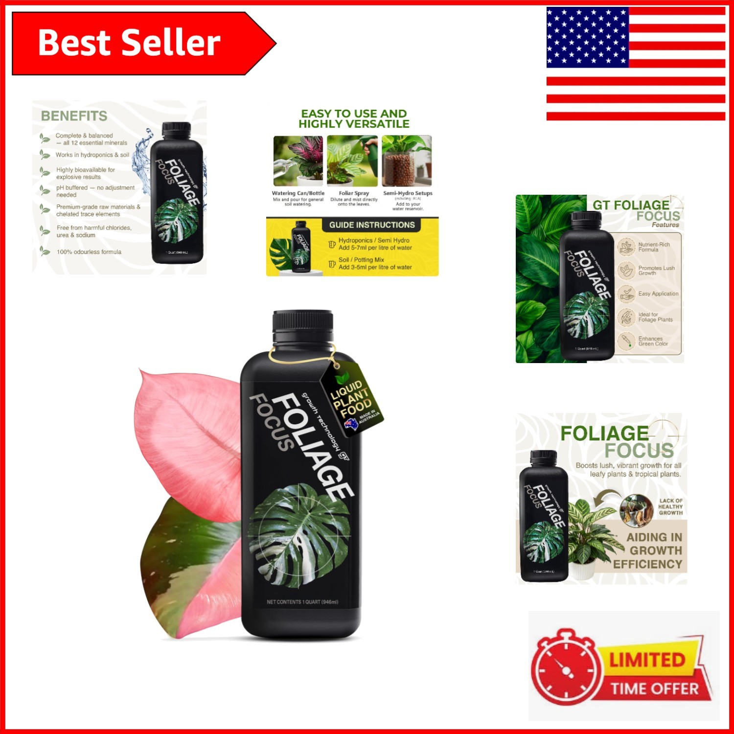 Concentrated 946 mL Liquid Nutrient for Thriving Houseplants & Tropical Species