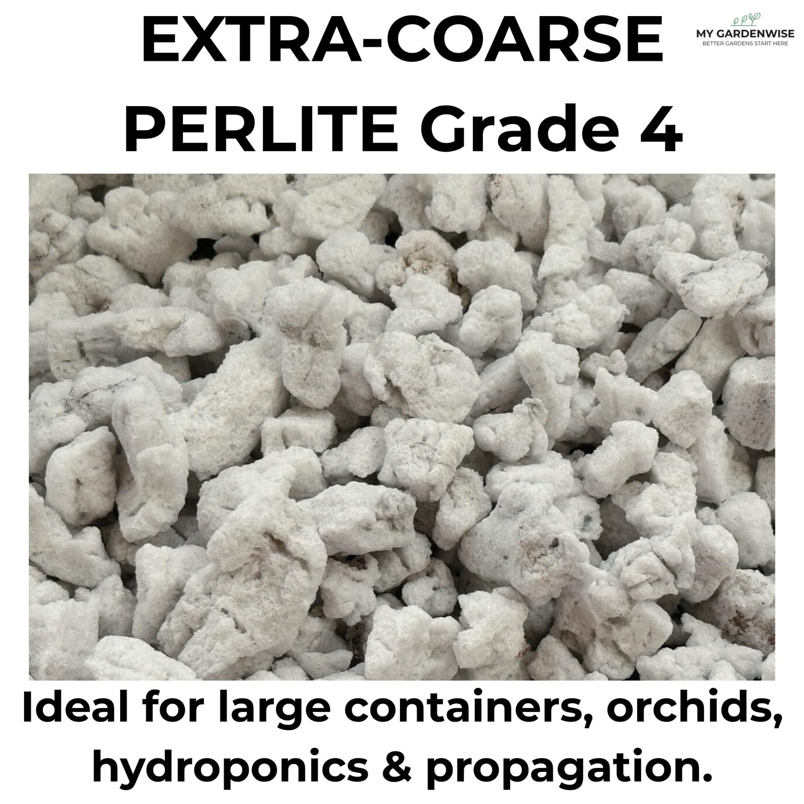 GARDENWISE Perlite for Plants, Extra 3 qt, Extra-Coarse (Grade 4)