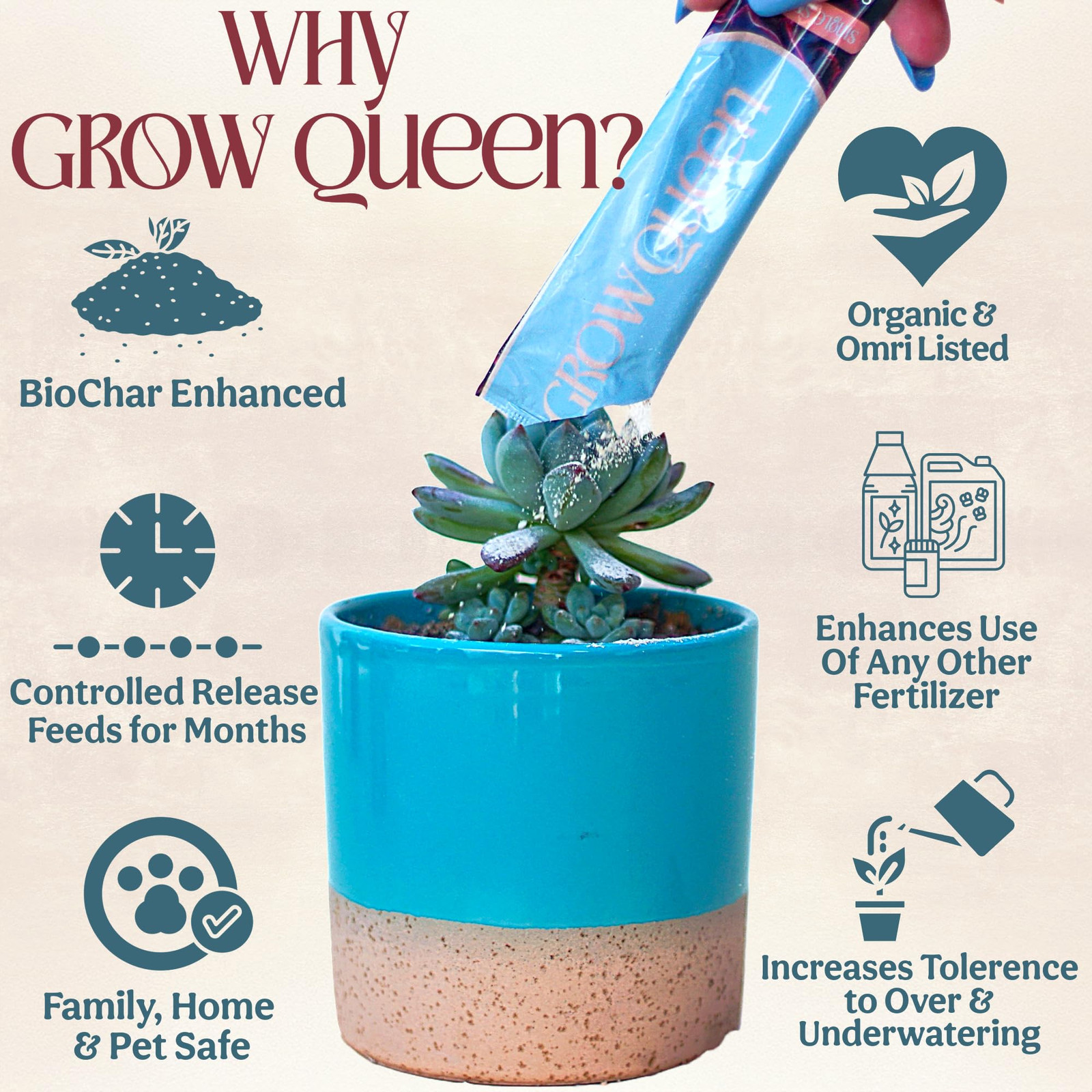 Complete Organic Cactus & Succulent Fertilizer, Succulent Plant Food & Cactus…