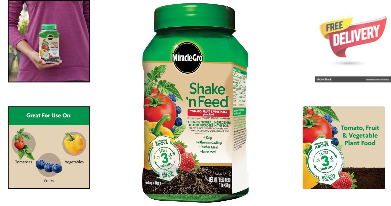 1 lb. Tomato and Vegetable Fertilizer – Ideal for Gardens & Containers
