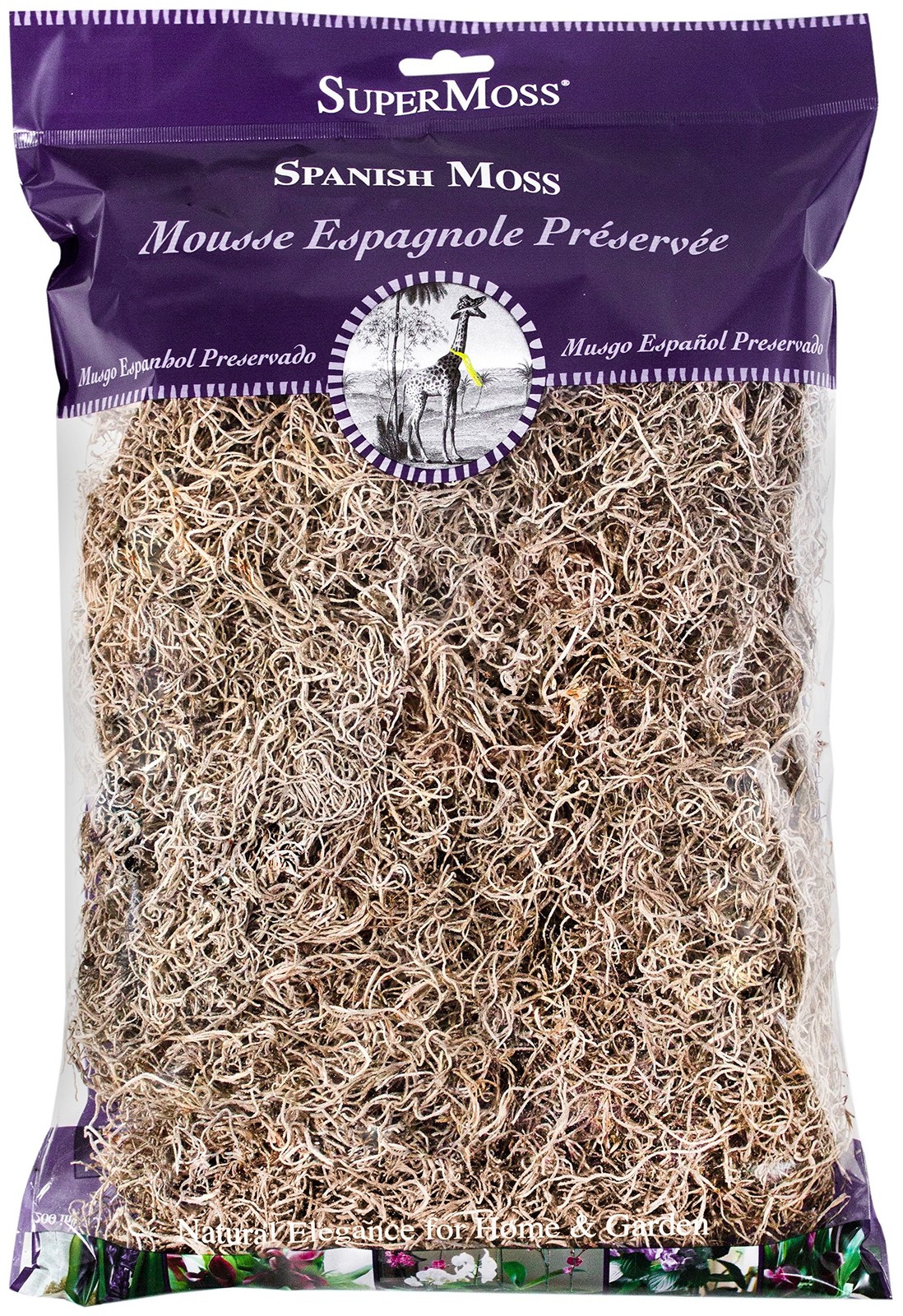 SuperMoss (26911) Spanish Moss Dried, Natural, 8 Ounces 8 Ounce (Pack of 1)