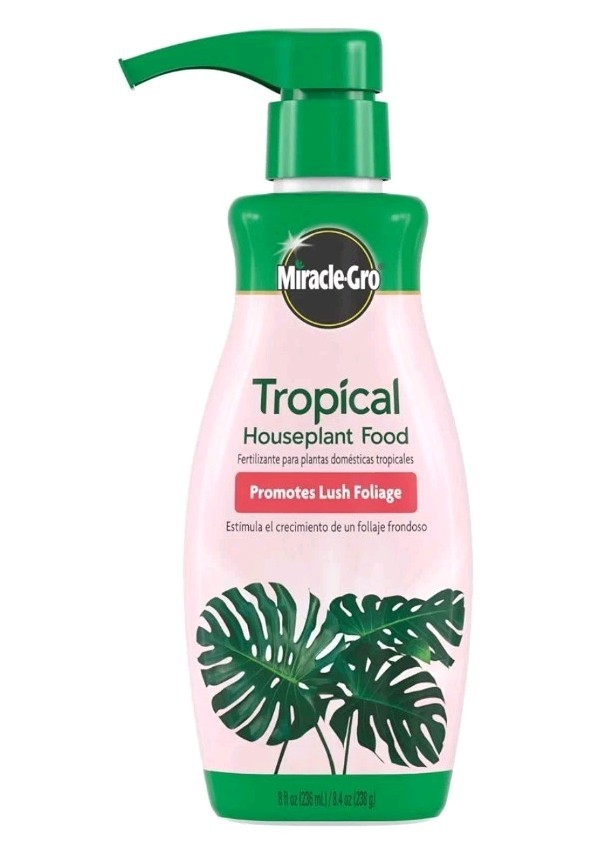 Miracle-Gro Tropical Houseplant Food 8 fl oz Liquid Fertilizer Pump 1-0.5-1