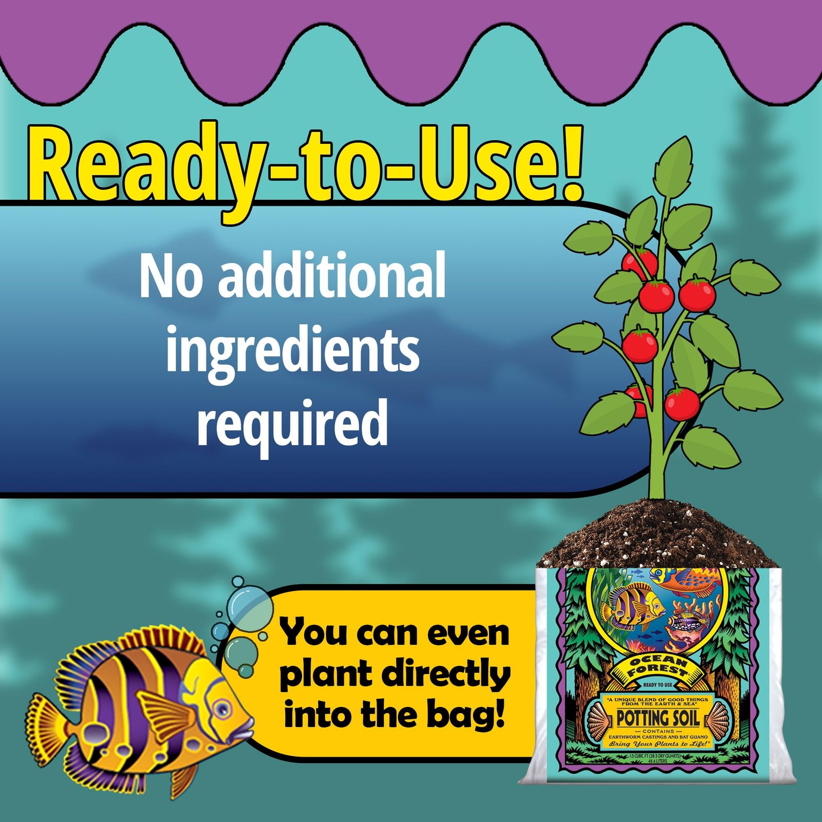 Fox Farm FX14000 1.5 Ocean Forest Garden Potting Soil 6.3-6.8 pH