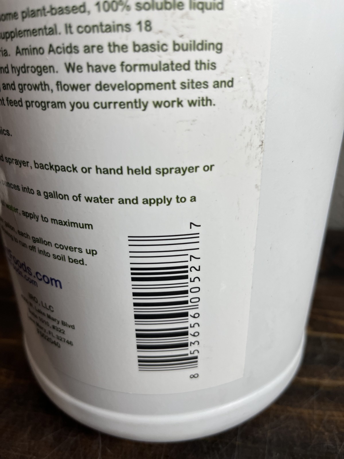 GS Plant Foods Grower’s Honey Plant Based Amino Acid Growth Fuel One Gallon