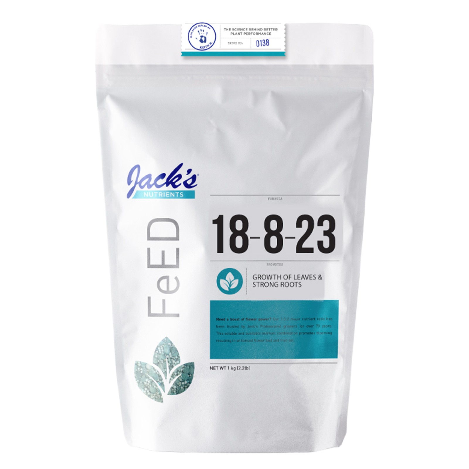 Jack’s Nutrients 18-8-23 Outdoor Water-Soluble Powder Fertilizer, 2.2lbs