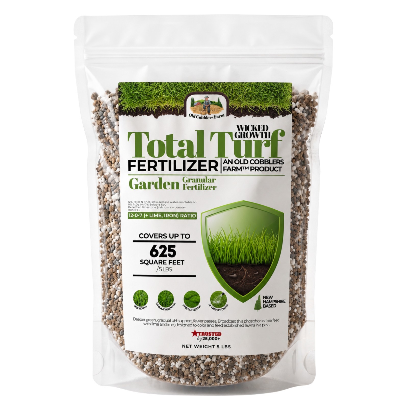 Old Cobblers Farm™ Wicked Growth Total Turf 12-0-7 Fertilizer Slow Release Turf
