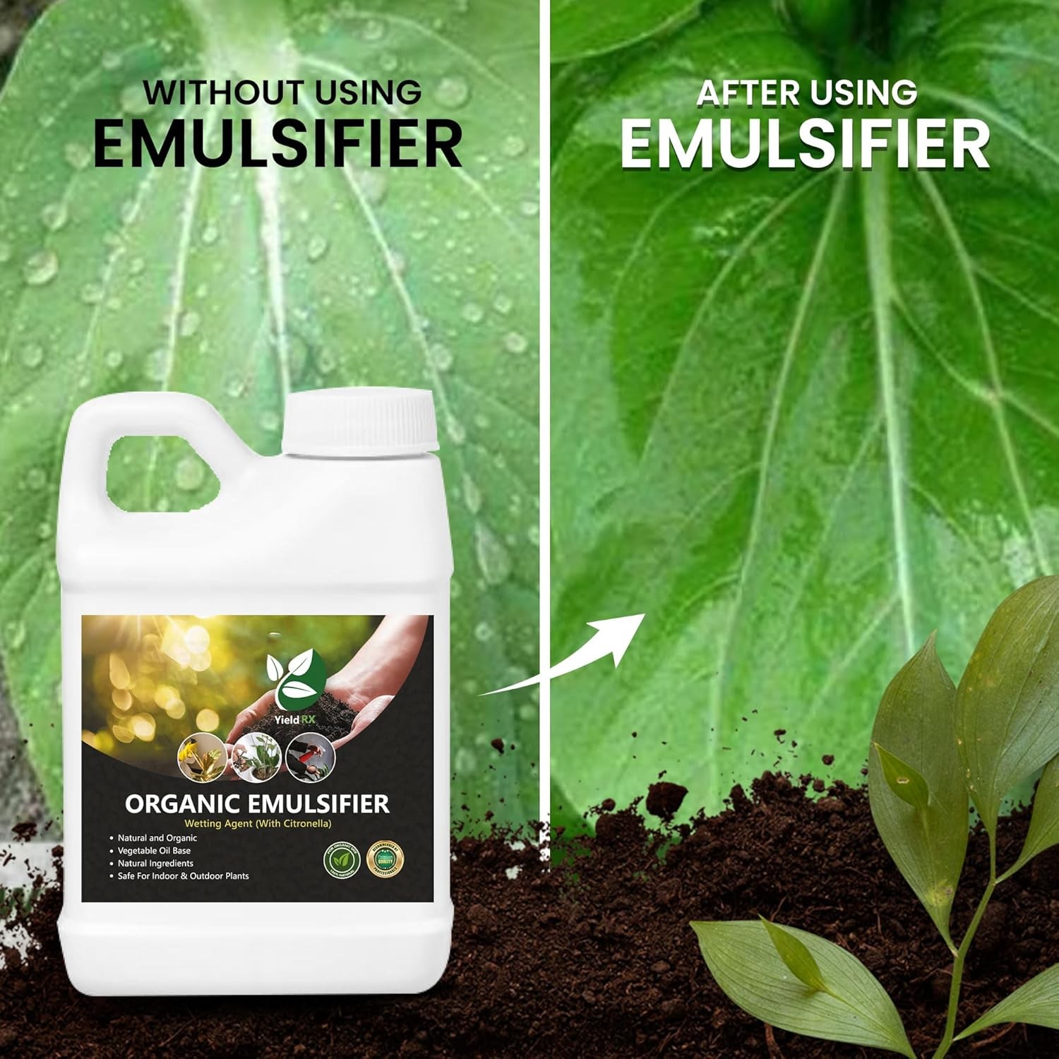 Yield RX Organic Emulsifier with Citronella – 100% Natural Vegetable Oil Base