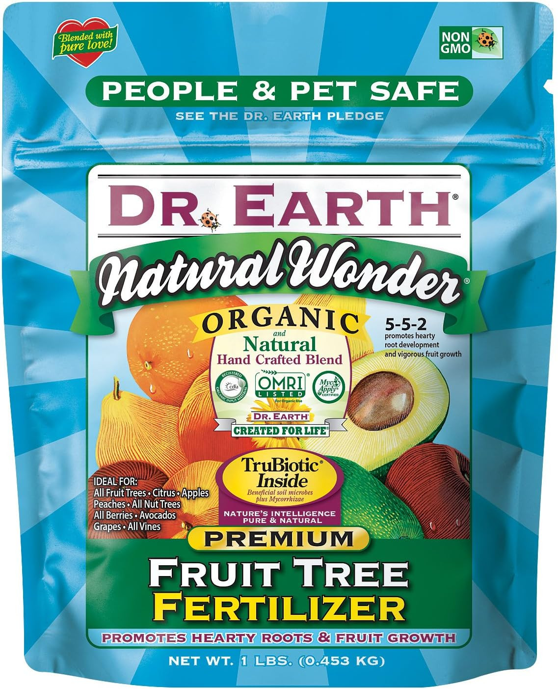 70656 1 Lb 5-5-2 MINIS Natural Wonder Fruit Tree Fertilizer