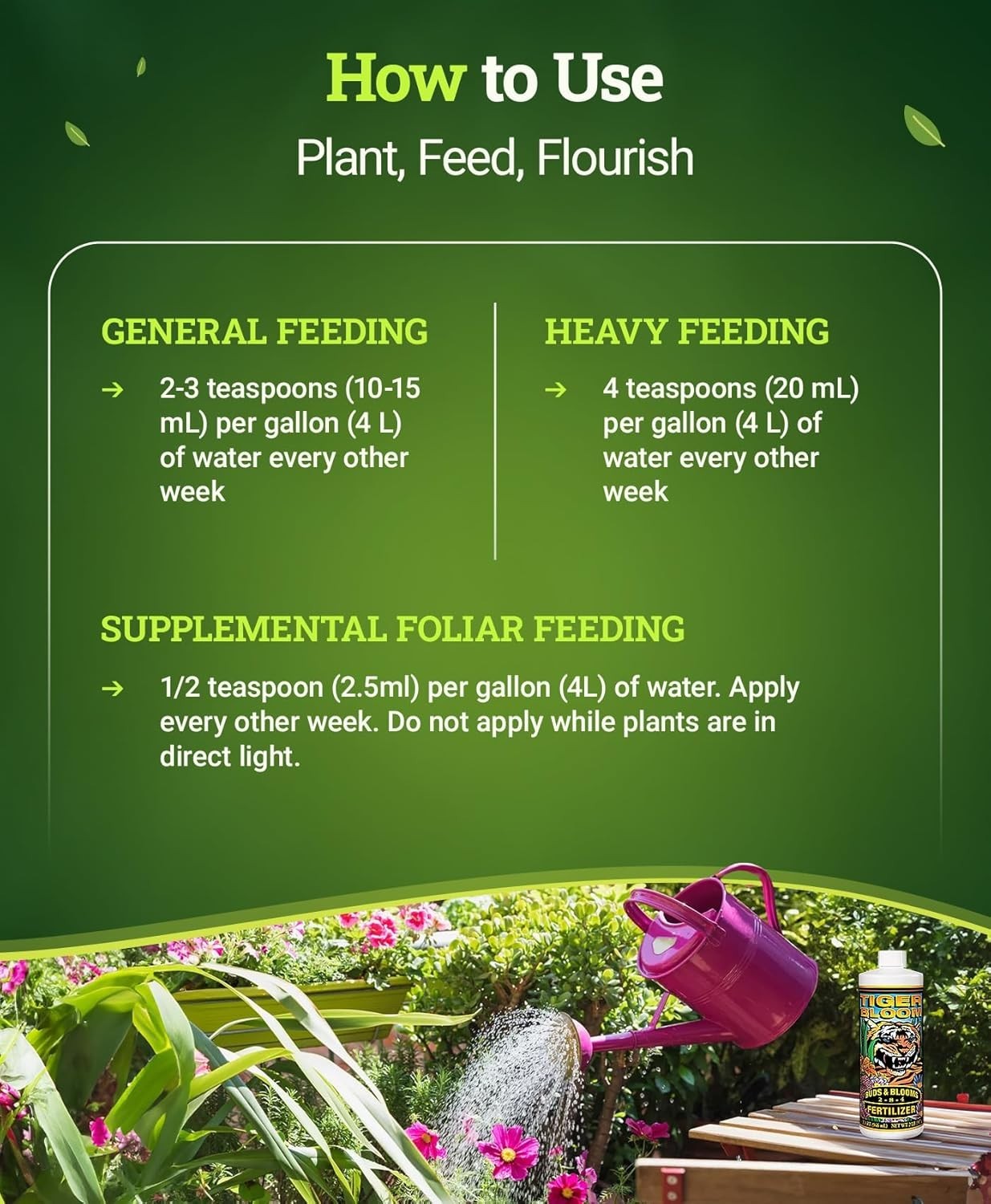 Tiger Bloom Liquid Fertilizer Concentrate 1 Quart – Boost Flower & Fruit Growth
