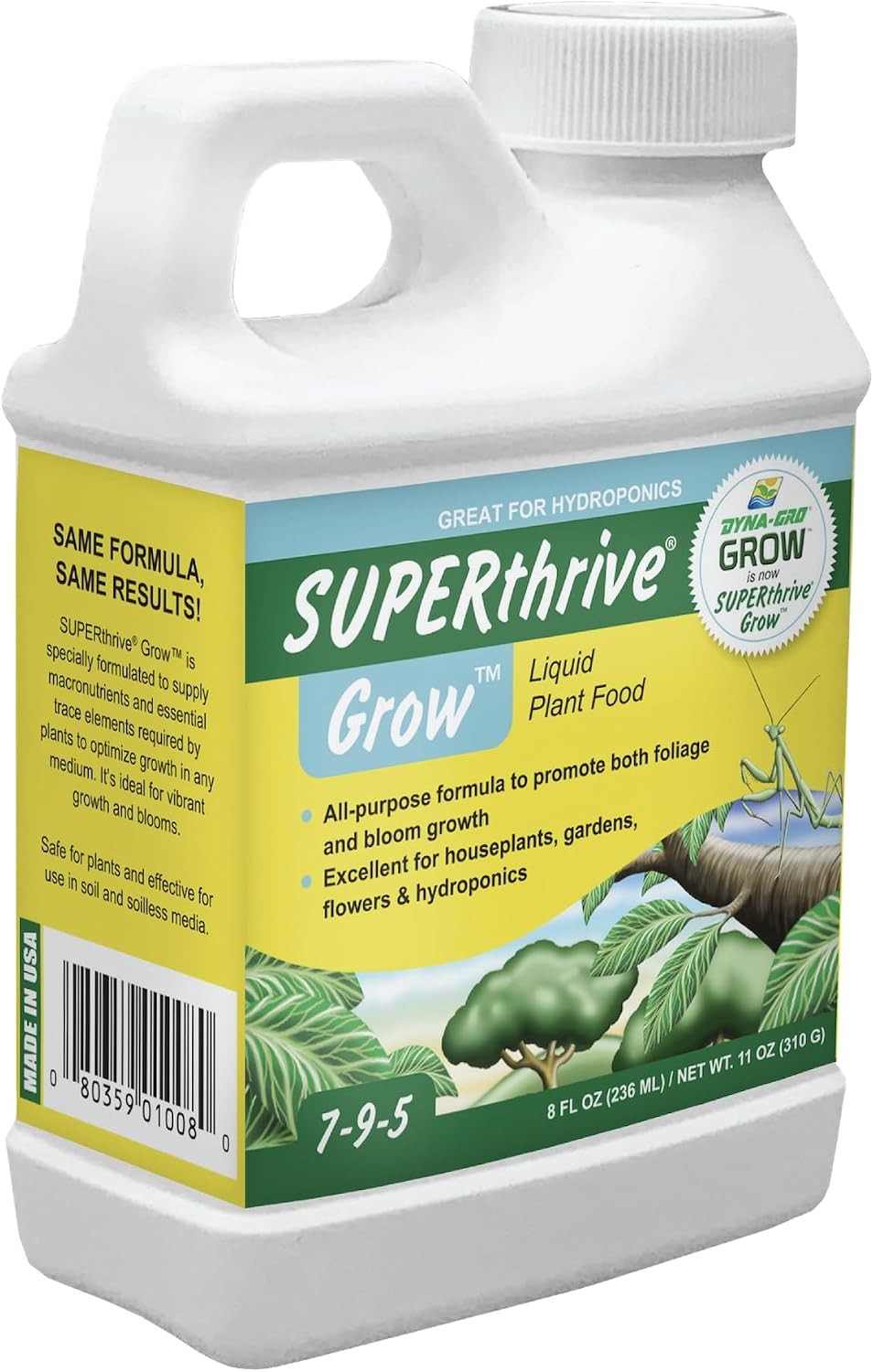 Gro-008 Grow 7-9-5 Plant Food 8-Ounce