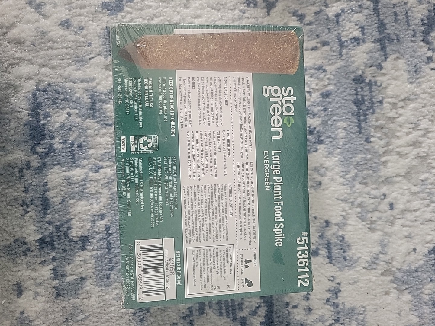 Sta-Green Large Plant Food Spike Trees & Shrubs Nutrition 12 Spikes 5-5-5 NKP