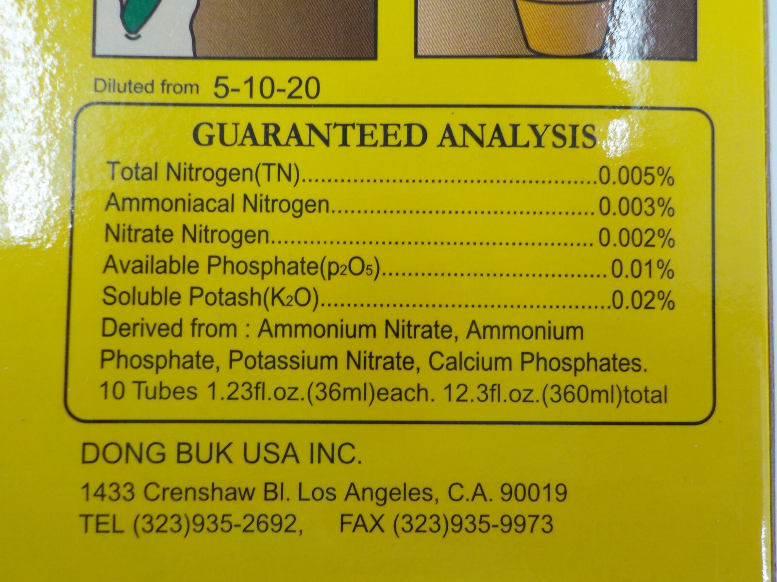 Green Green Liquid Plant Food 10 Pack of 36ml Bottles Instructions on Back NIP