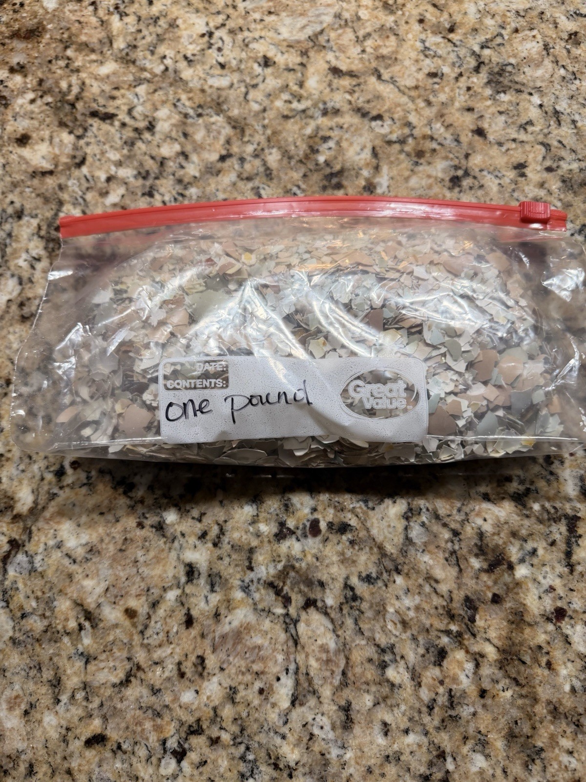 1 Lb. Baked Crushed Organic Multicolored Egg Shells from Free Range Chickens