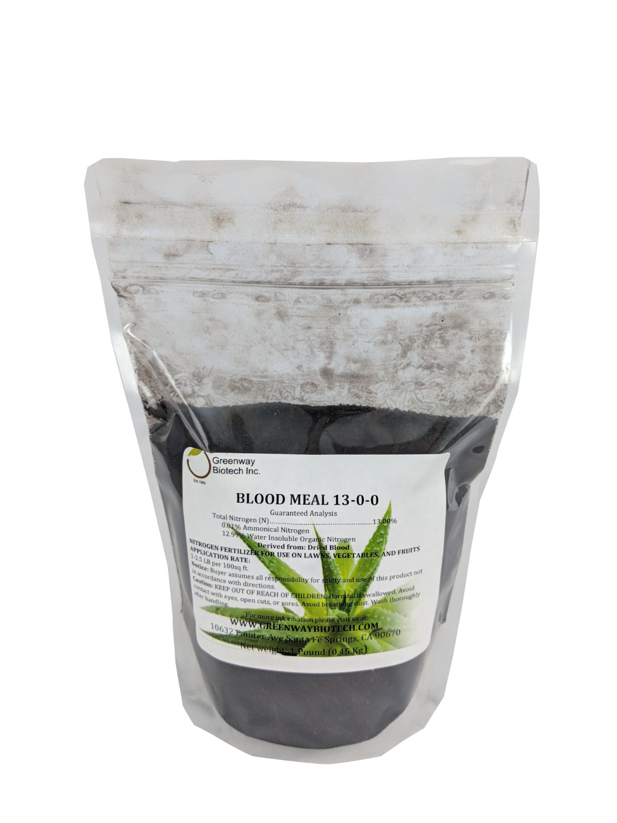 Blood Meal Fertilizer 13% Nitrogen Highest Nitrogen Fertilizer 1 Pound