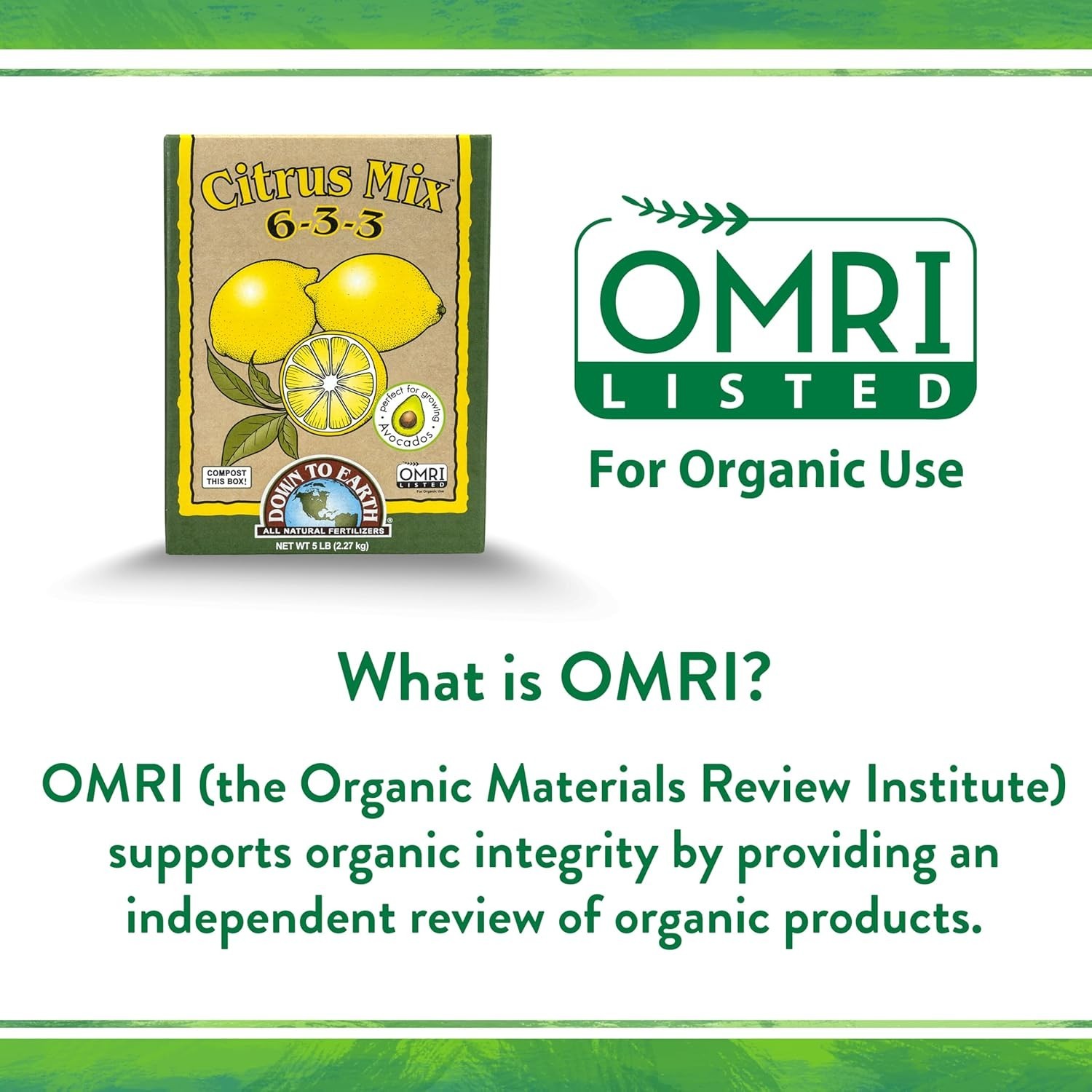 Organic Citrus Mix Fertilizer 6-3-3 – 5 lb for Vibrant Lemon & Avocado Growth