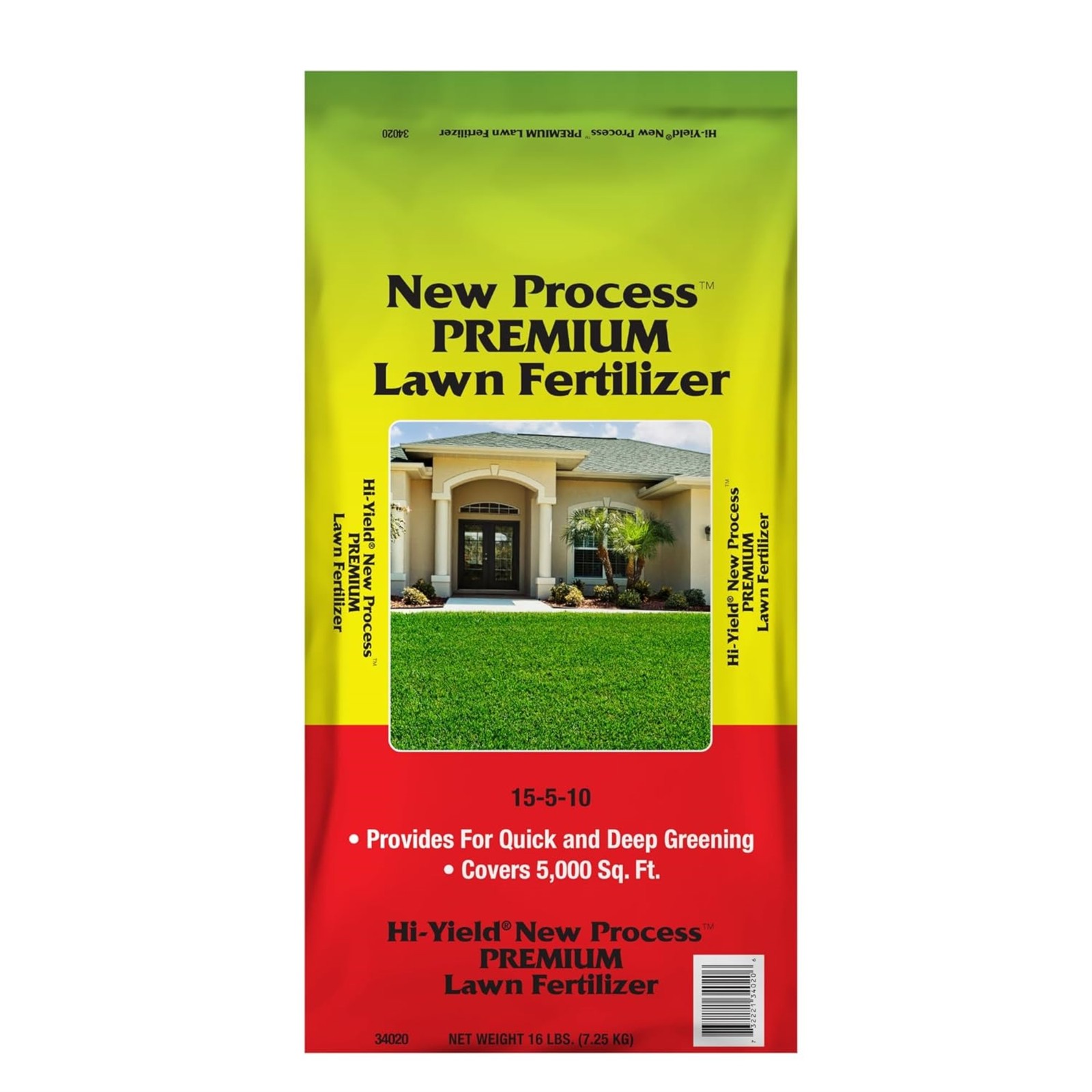 Hi-Yield New Process Premium Lawn Fertilizer for Quick & Deep Greening, 16lbs