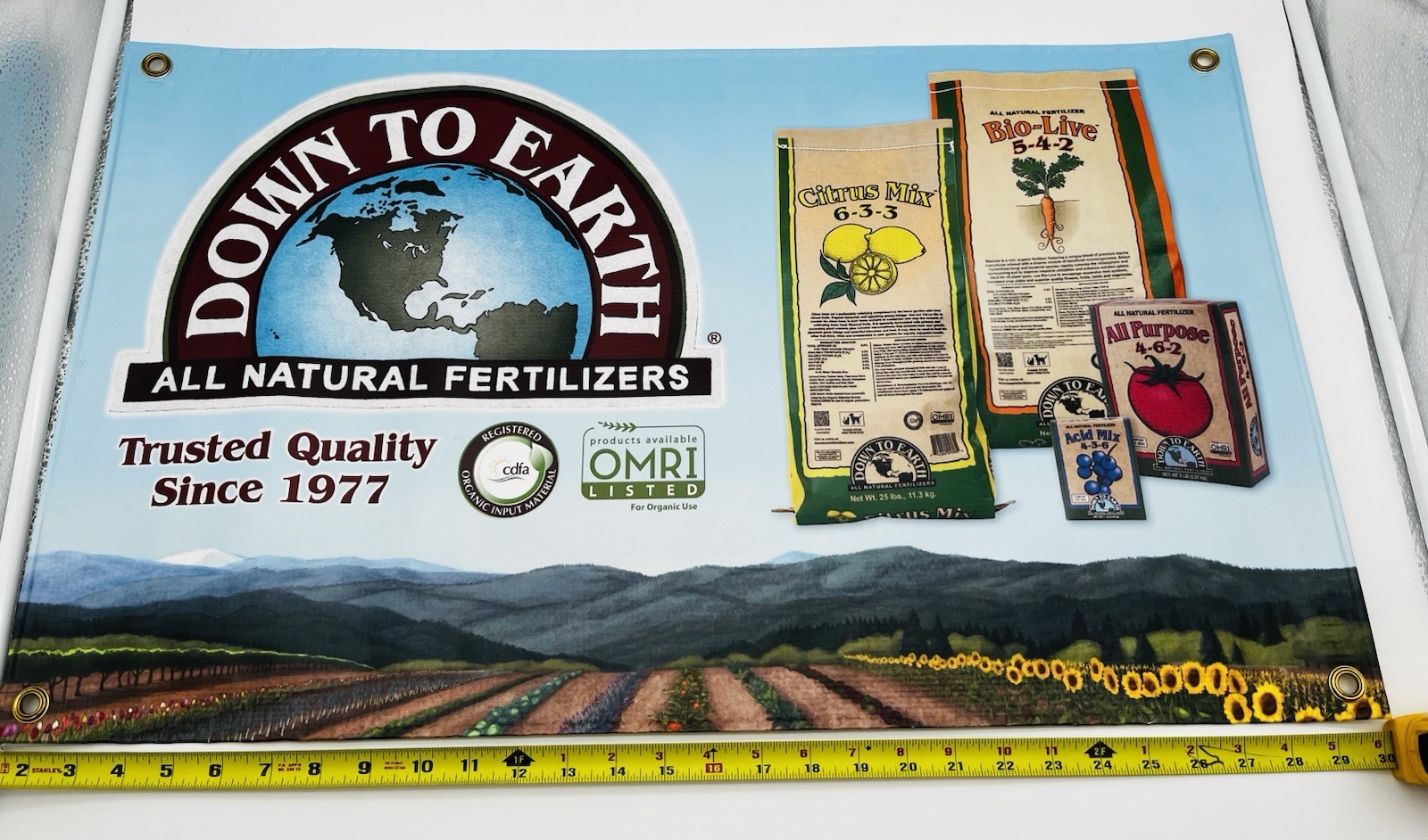 Down To Earth All Natural Fertilizers (Banner 30x17in)