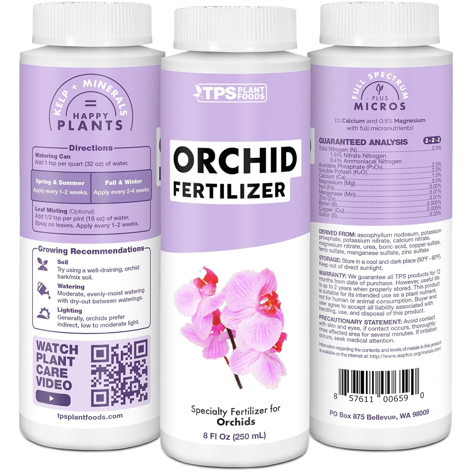 TPS Nutrients Orchid Plant Food for All Orchids and Acid Loving Houseplants