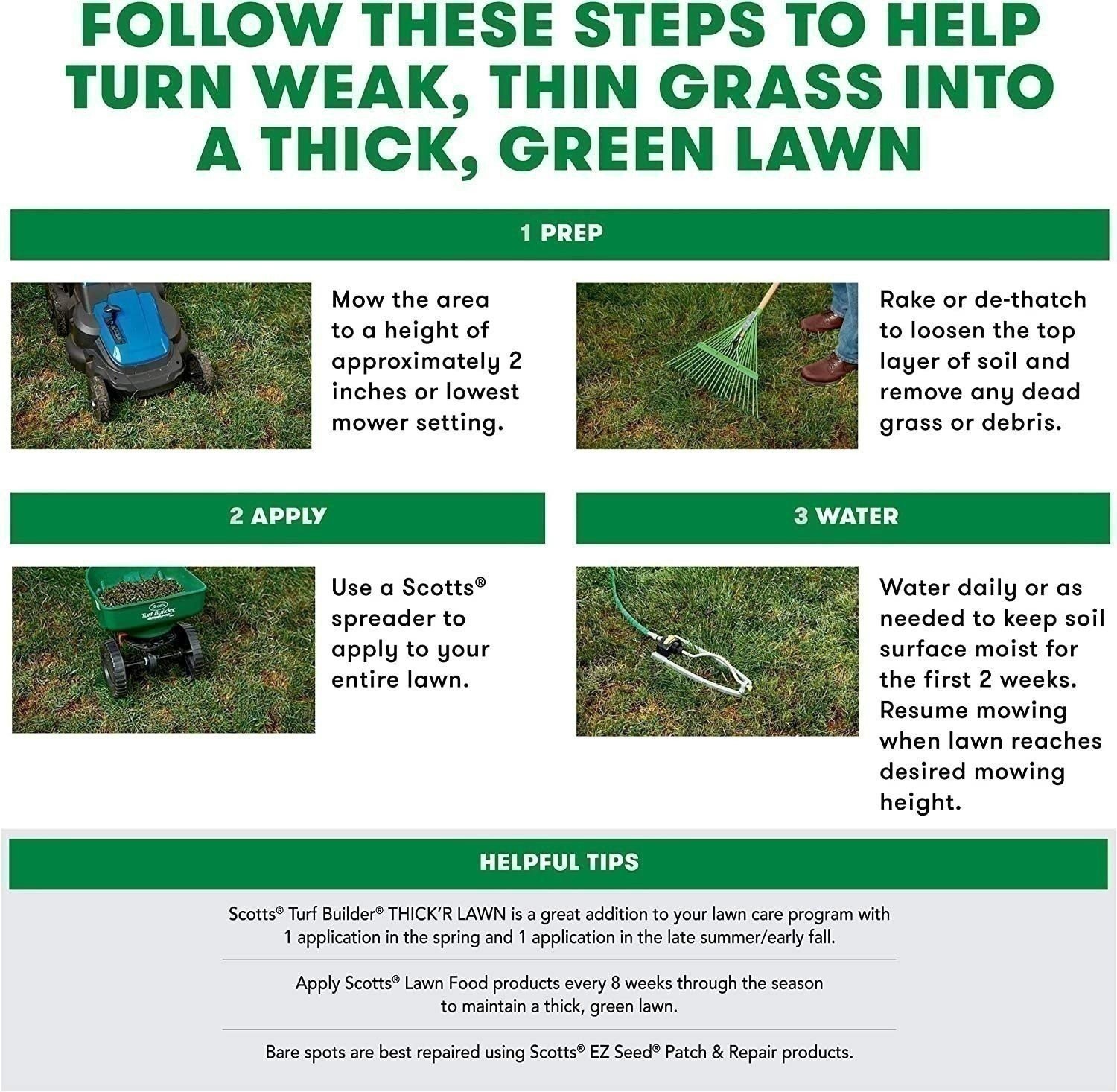 Scotts Turf Builder Thick’R Lawn Sun and Shade, 3-in-1 Solution for Thin Lawns