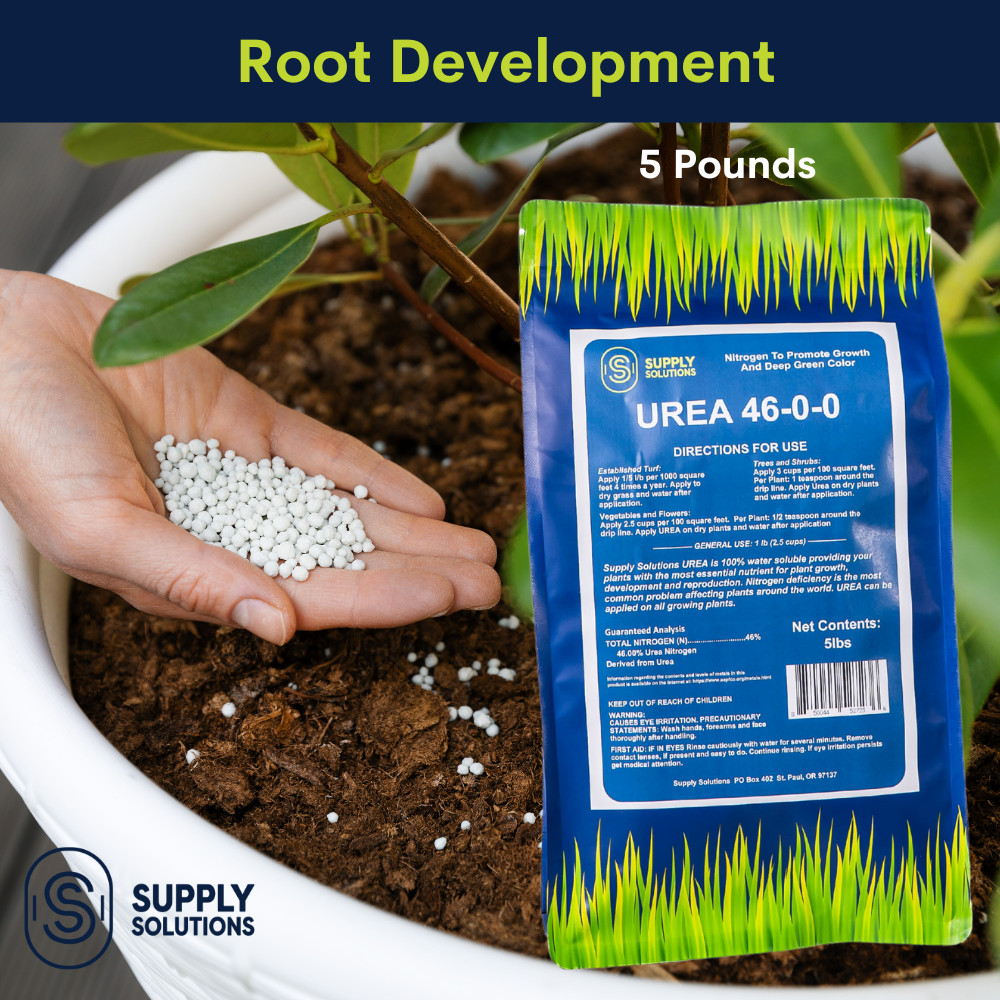 Urea 46-0-0 Nitrogen Fertilizer – Bloom Booster for Flowers and Fruits – 5 Lbs