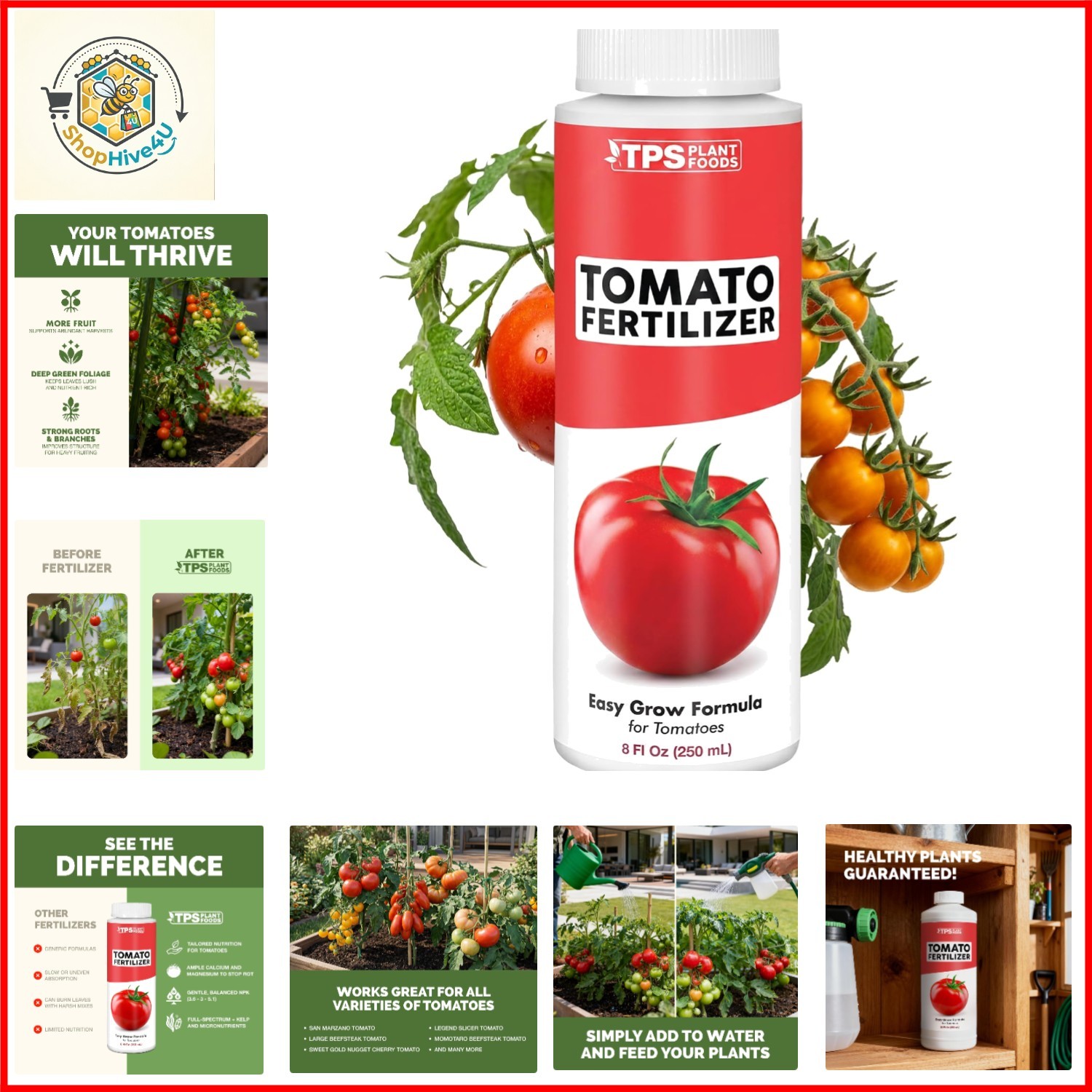 Tomato Fertilizer – Complete Liquid Plant Food for Bigger Harvests, 8 oz | Bo…