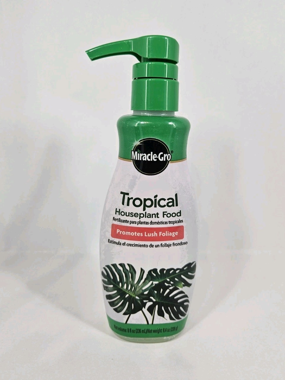 Miracle-Gro Tropical Houseplant Food 8 fl oz Liquid Fertilizer Pump 1-0.5-1