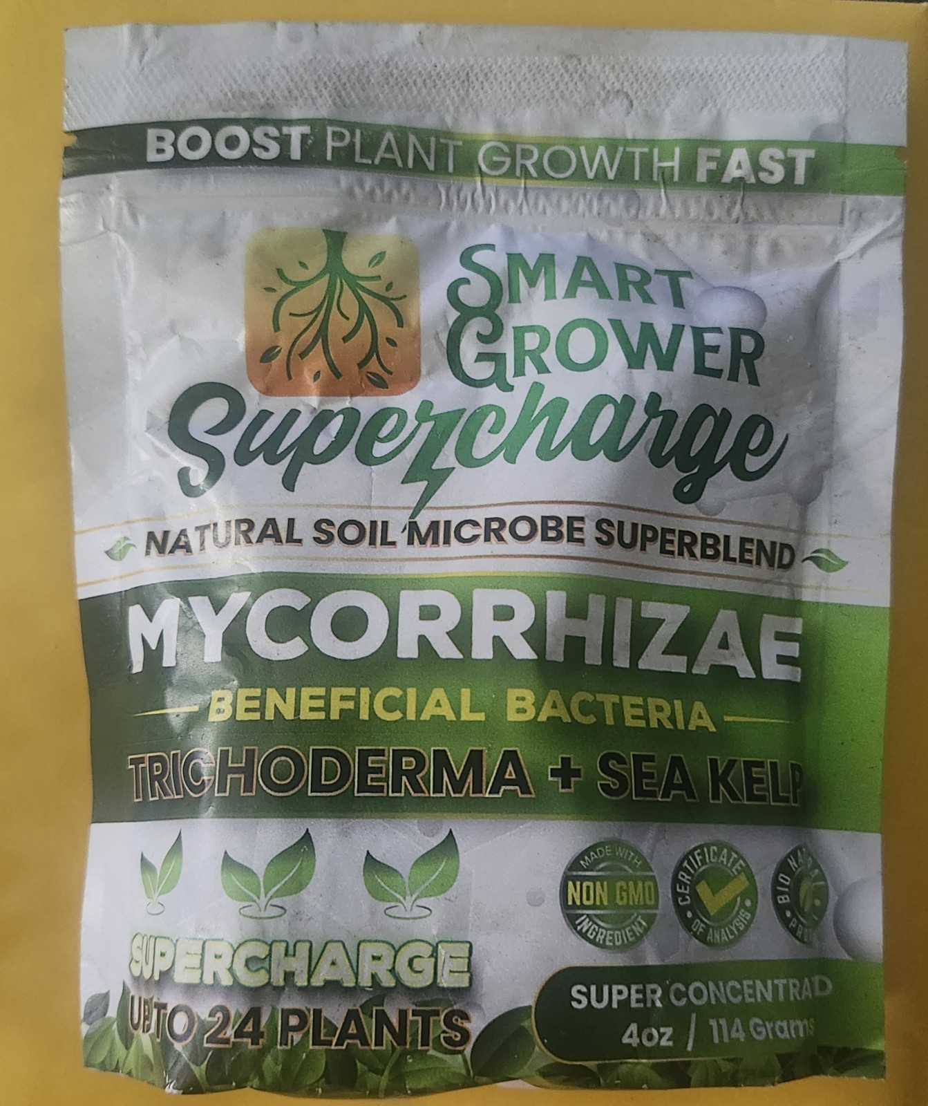 Mycorrhizal Fungi with Beneficial Bacteria, Trichoderma, Sea Kelp, 4 Ounces