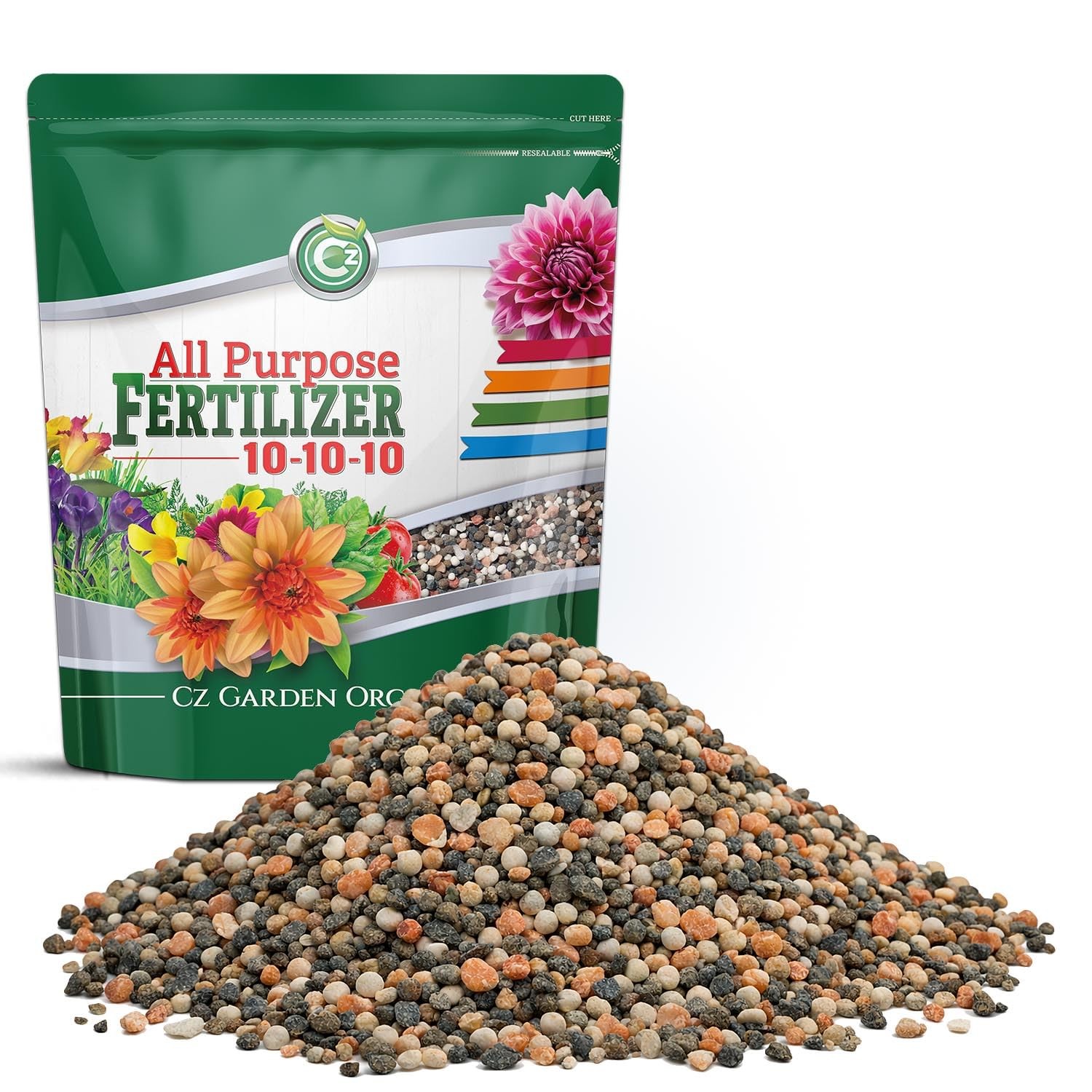 10-10-10 All Purpose Fertilizer – Made in USA – 2% 4LB