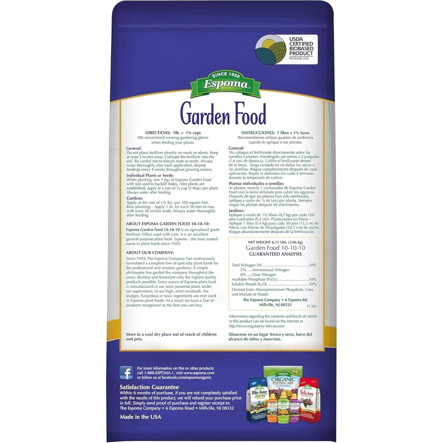 Balanced 10-10-10 Fertilizer for Flowers, Trees, Shrubs x2