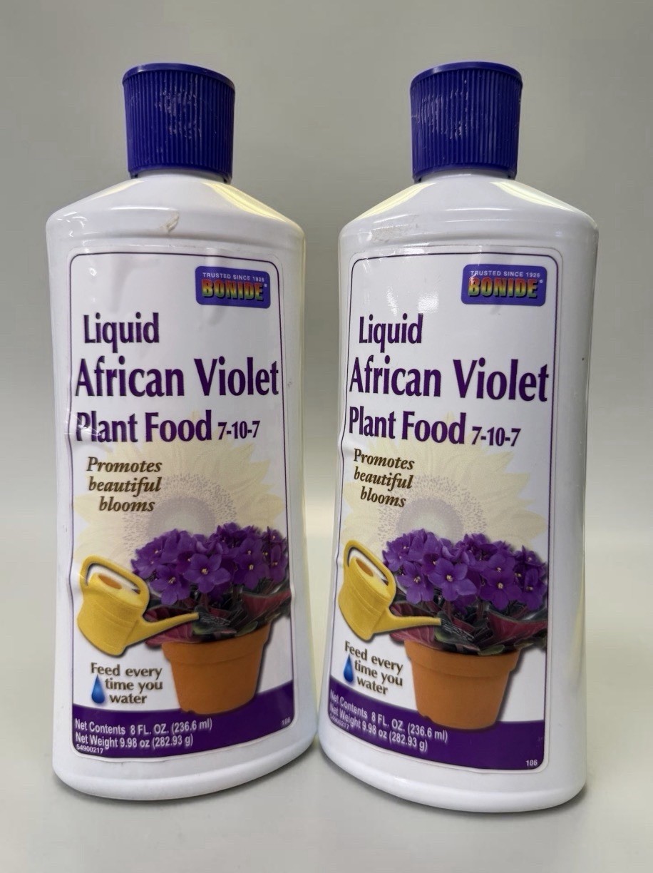Bonide 106 Liquid African Violet Plant Food, 8 oz Each ~ Lot Of 2 ~ 7-10-7