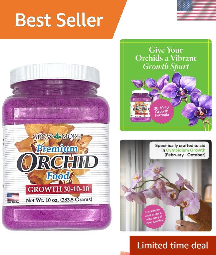Grow More 30-10-10 Orchid Food 10oz – Optimal Nutrition for All Orchid Species