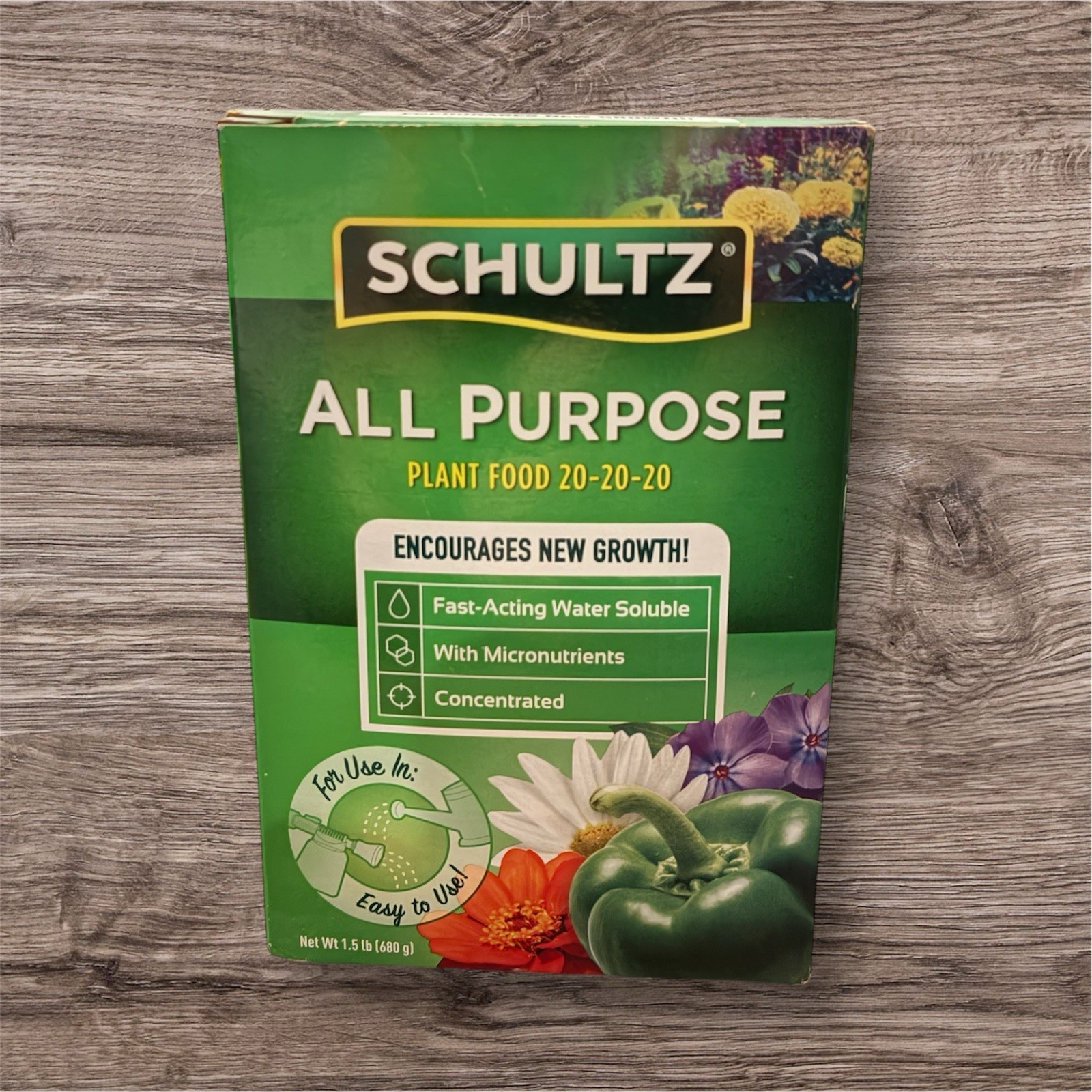 Schultz All Purpose Plant Food 20-20-20 Fast Acting Water Soluble 1-1/2 lb..
