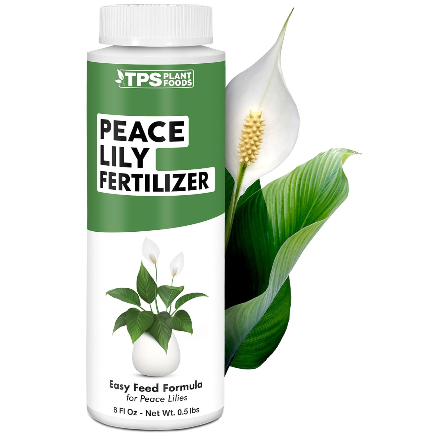 Peace Lily Fertilizer – Liquid Plant Food for More Blooms, Deep Green Leaves