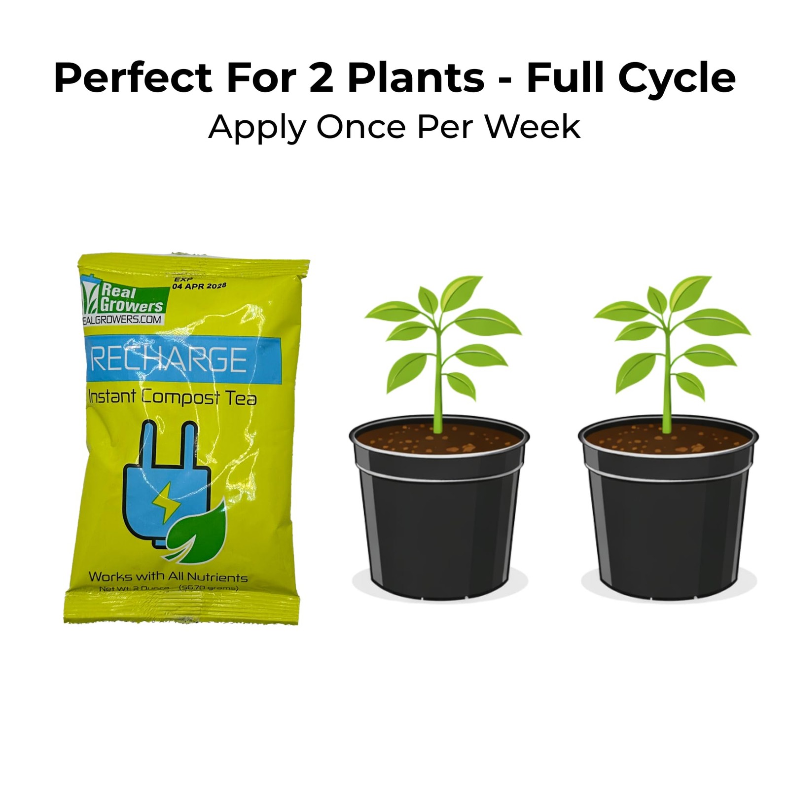 Real Growers Recharge 2 oz – Explosive Root Growth with Mycorrhizae for Living S