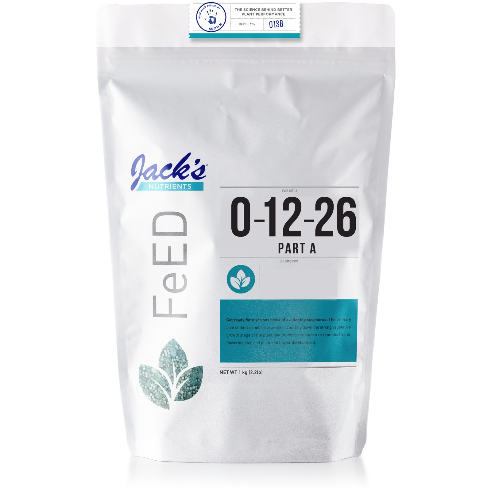 Jack’s Nutrients 0-12-26 Part A Water-Soluble Fertilizer, 2.2lbs
