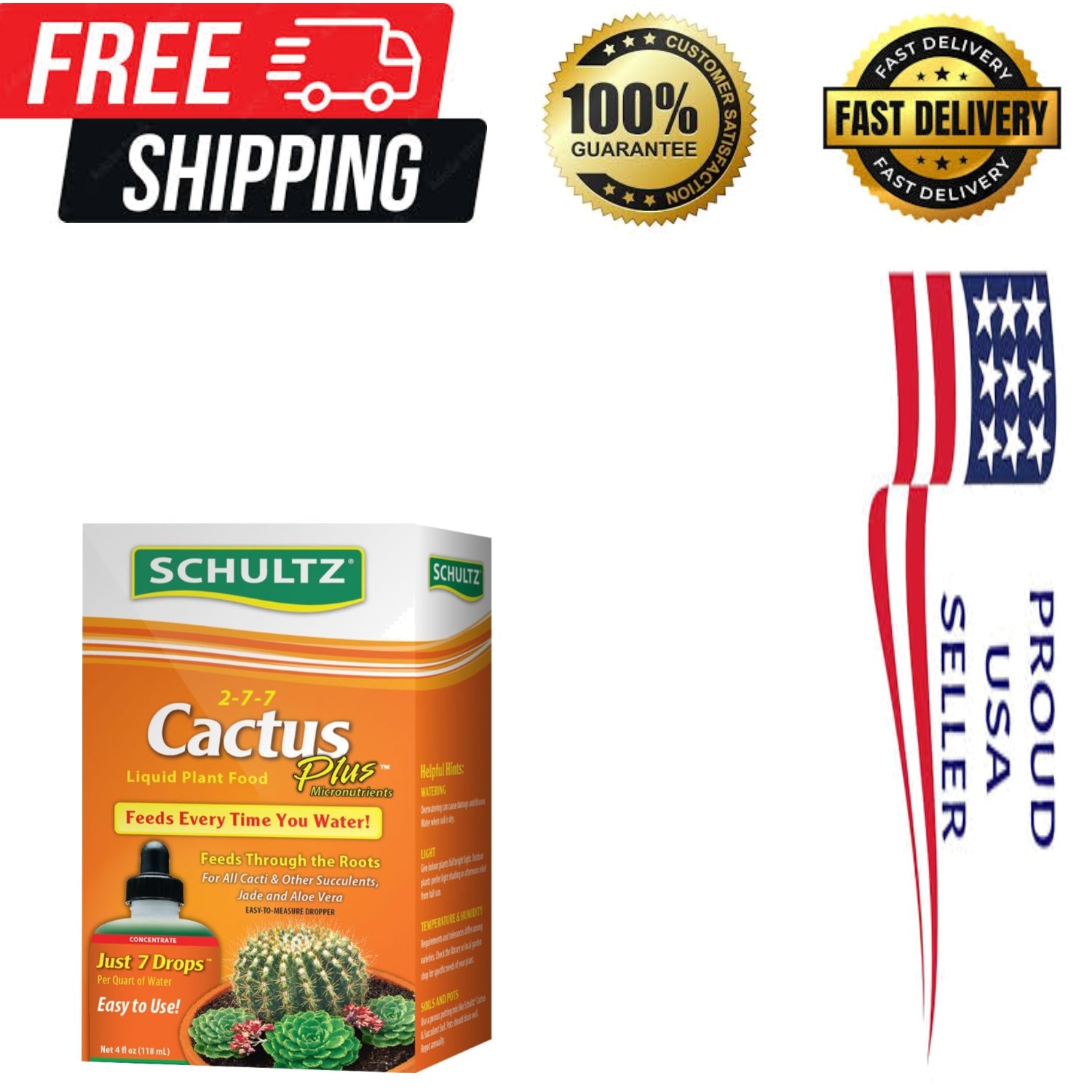 Cactus Plus 2-7-7 liquid Plant Food, 4-Ounce