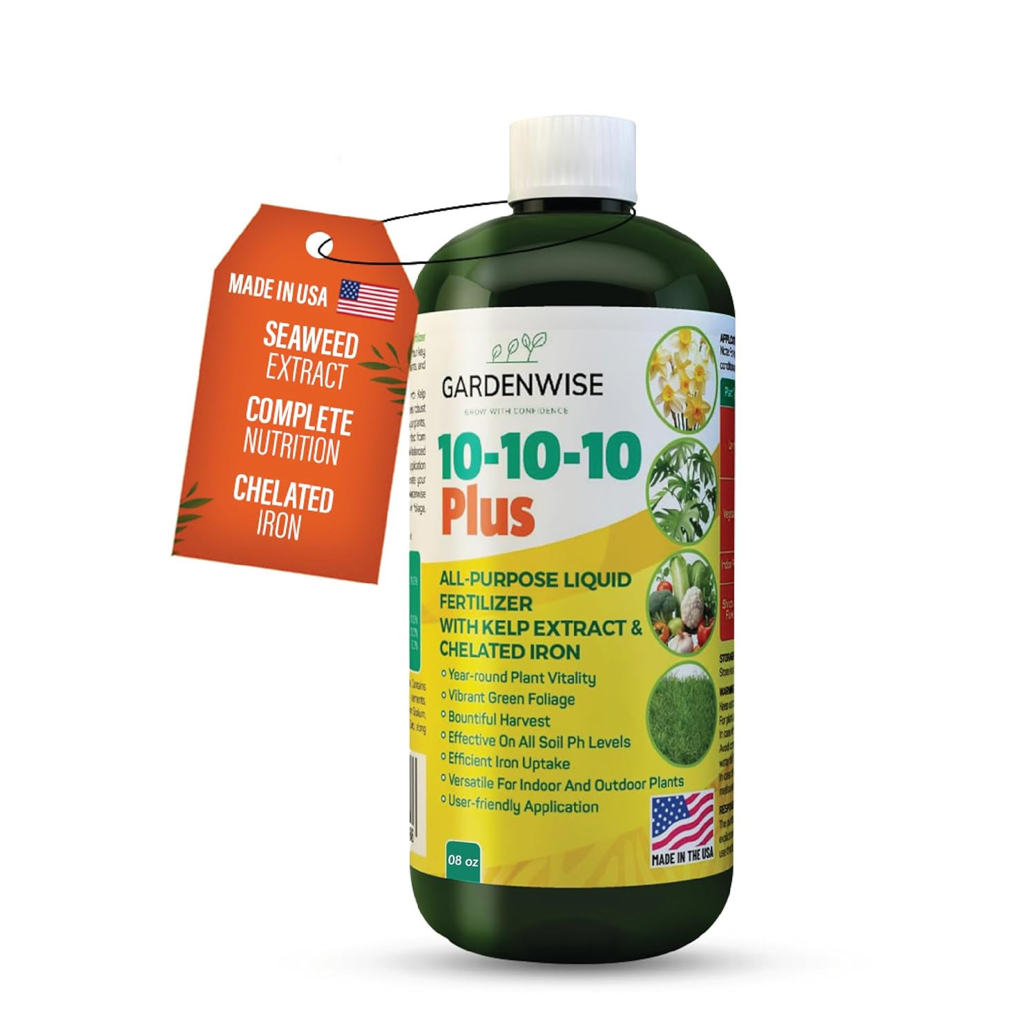 GARDENWISE 10-10-10 All Purpose Plant Food – Liquid Fertilizer with Seaweed Kelp