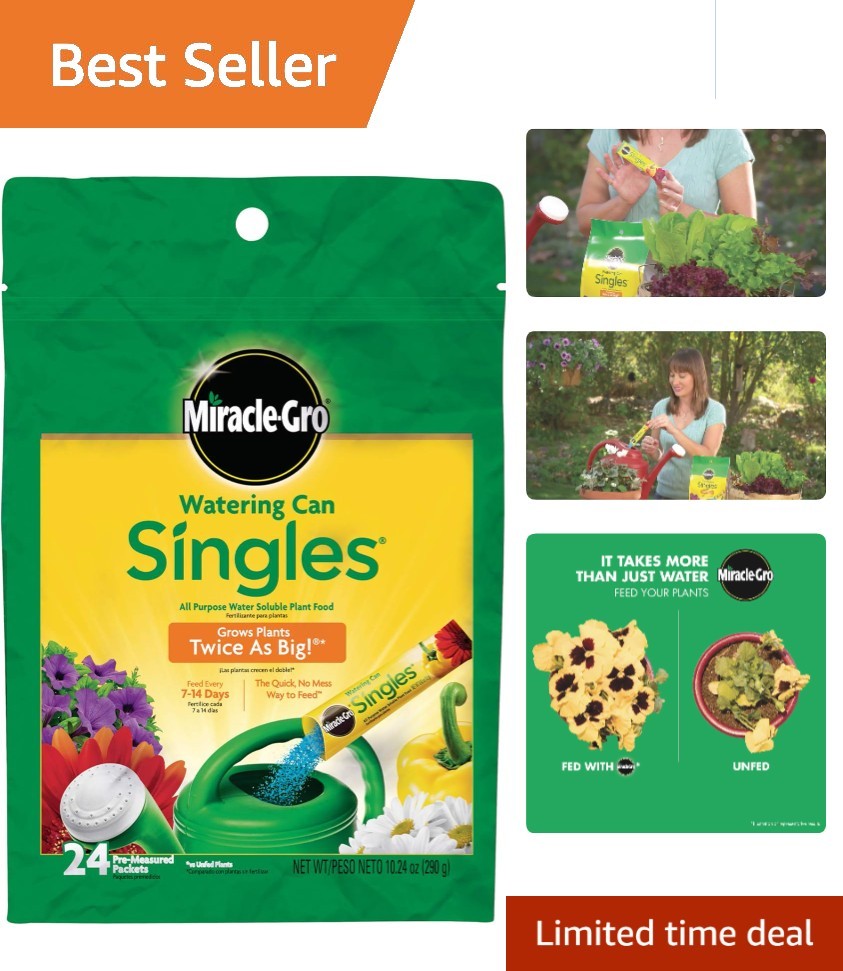 24 Packets of Easy-To-Use Water Soluble Plant Food for Indoor and Outdoor Growth