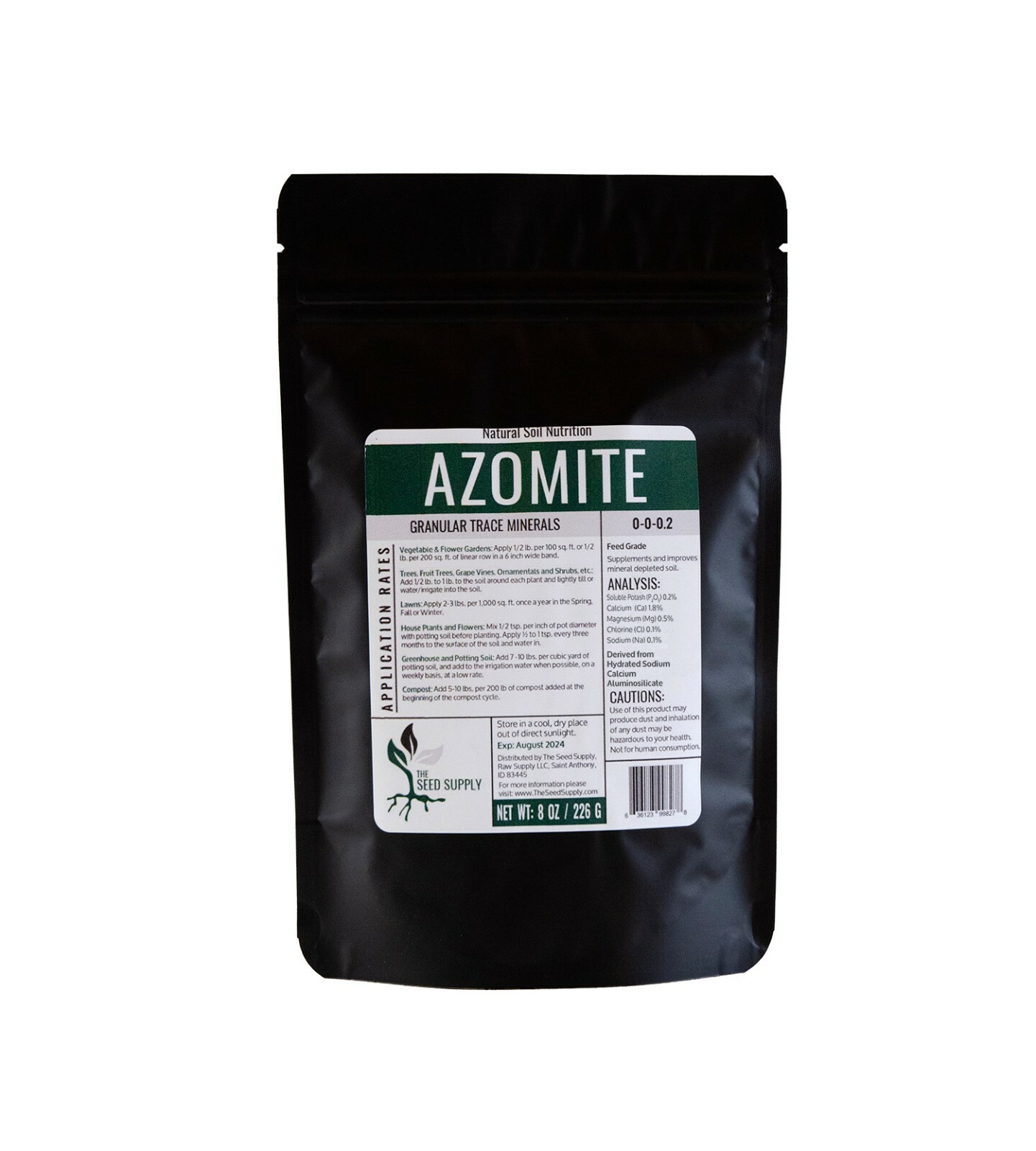 8 Ounce Granular AZOMITE Trace Mineral Organic Fertilizer