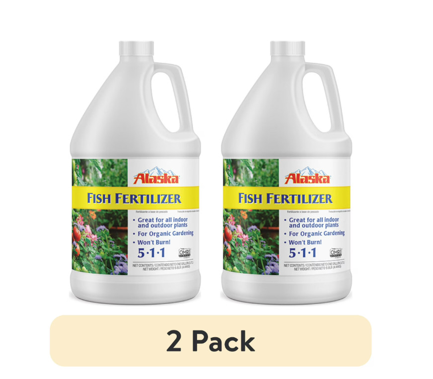 (2 pack) Alaska Fish Fertilizer 5-1-1 Plant Food, 1 gal