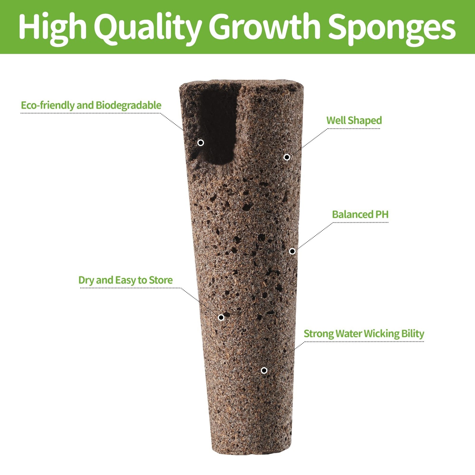 30 Pack Grow Sponges, Replacement Root Growth Sponges Seed Pods Compatible wi…