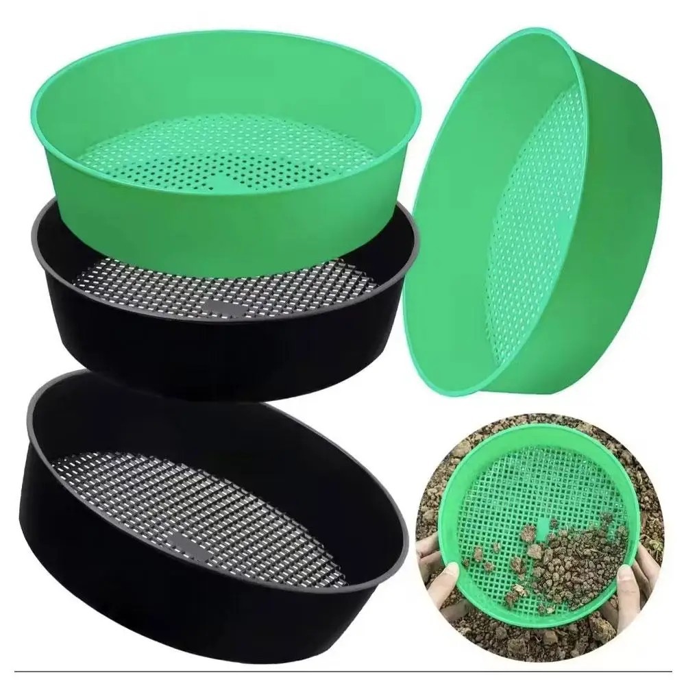Garden Soil Sieve Plastic Compost Riddle Mesh Soil Stone Separator Screen_New