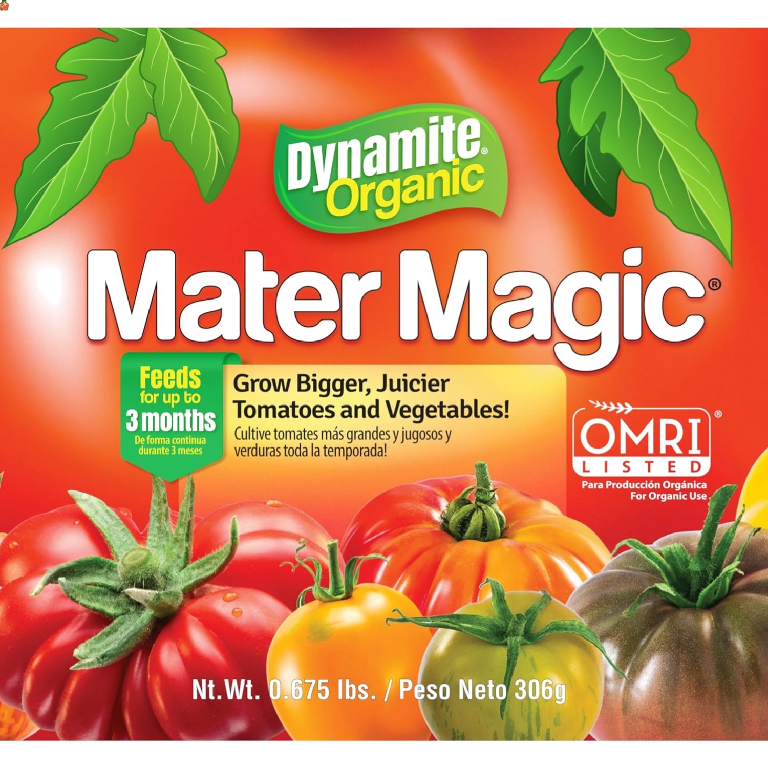 Mater Magic Organic Tomato Fertilizer – Bigger, Juicier Vegetables, 0.675 lb